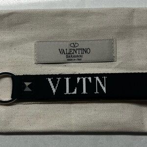 Valentino Garavani Black and White VLTN Keychain